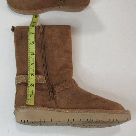 Skechers Toasty Toes Girl's Suede Buckle Memory Foam Warm Winter Boots Size 1 - Picture 9 of 14
